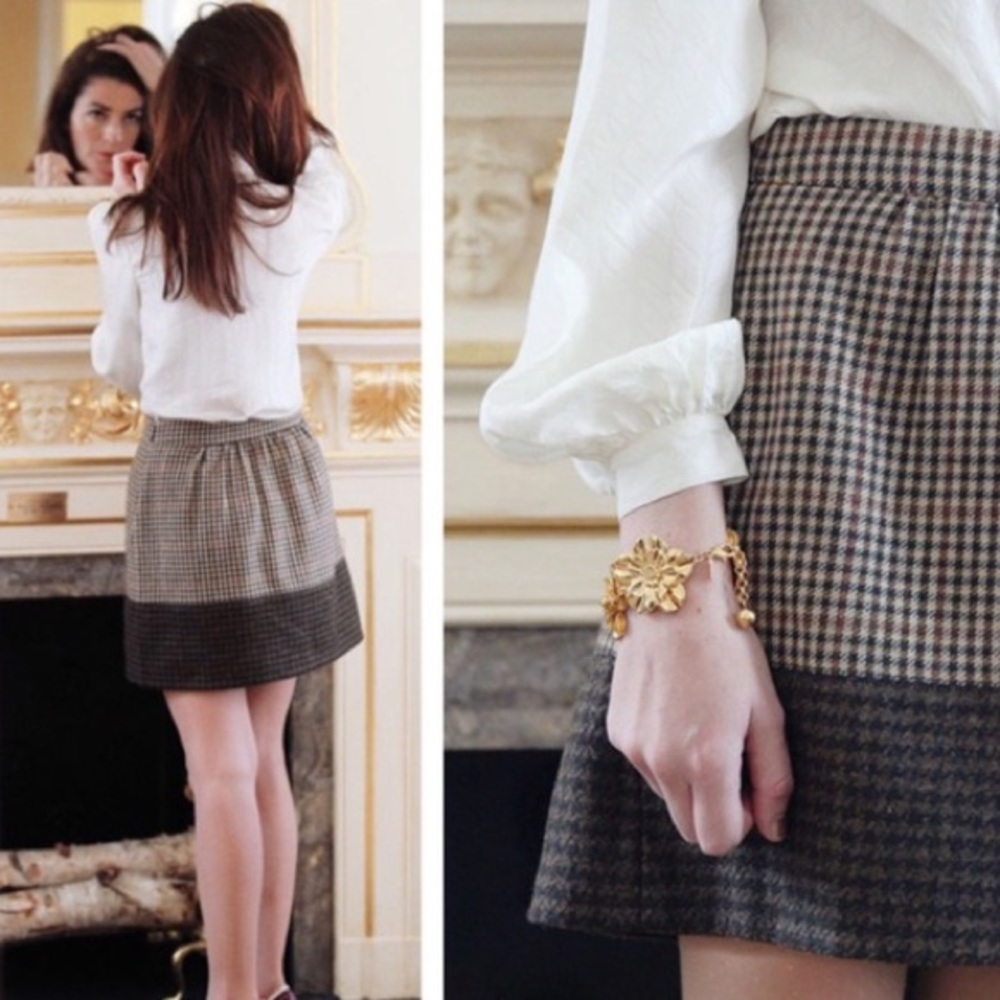 J. Crew Gingham Skirt